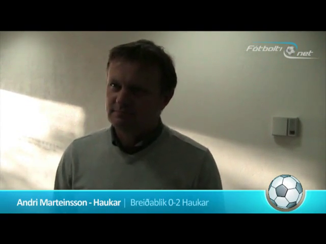 Andri: Sáttur við liðið, hópinn,  mömmu og pabba, frændsyskini